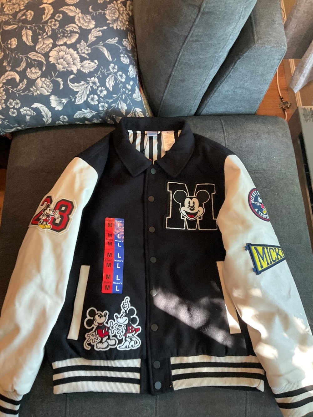NWT Black Disney Varsity Jacket Unisex Various Sizes
